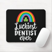 Luckiest Dentist Ever St Patrick Day Shamrocks  Mousepad (Mit Mouse)