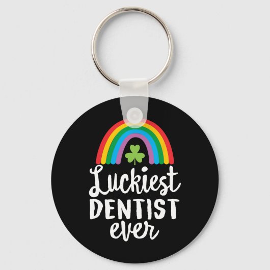 Luckiest Dentist Ever St Patrick Day Shamrocks  Schlüsselanhänger (Vorderseite)