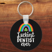 Luckiest Dentist Ever St Patrick Day Shamrocks  Schlüsselanhänger (Vorderseite)