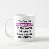 Luckiest-Mama-Tochter Kaffeetasse (Links)
