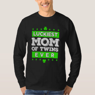 Luckiest Mom Of Twins Ever Pregnancy Announcement T-Shirt