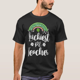 Luckiest P E Teacher St Patricks Kleeblatt Luckets T-Shirt