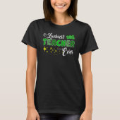 Luckiest Teacher Ever Rainbow Shamrock St Patrick' T-Shirt (Vorderseite)