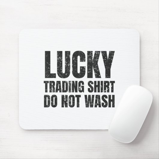Lucking Trading Shirt Funny Stock Market Traders G Mousepad (Mit Mouse)