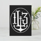 Lucky 13 Anchor Wappen Tattoo Punk Goth Anchor T-S (Stehend Vorderseite)