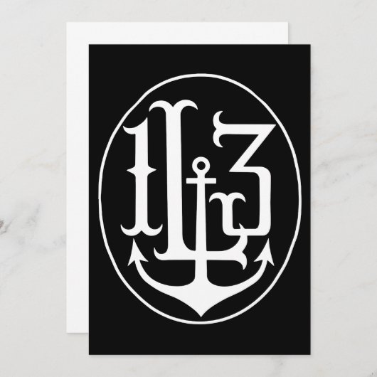 Lucky 13 Anchor Wappen Tattoo Punk Goth Anchor T-S (Vorne/Hinten)