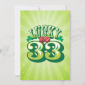 Lucky 33 - Einladung zur Geburtstagspartei (Rückseite)