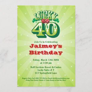 Lucky 40 - Einladung zur Geburtstagsparty