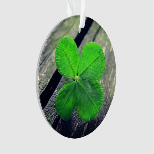 Lucky 4 Blatt Klee Ornament (Vorderseite)