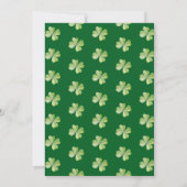 Lucky 4 Leaf Clover St Patrick Irish Baby Shower Einladung (Rückseite)