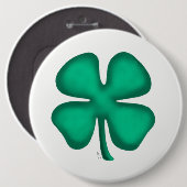 Lucky 4 Leaf Irischer Kleeblatt-Riesenknopf Button (Vorne & Hinten)