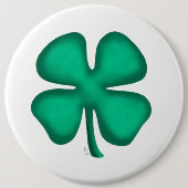 Lucky 4 Leaf Irischer Kleeblatt-Riesenknopf Button (Vorderseite)