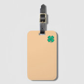 Lucky 4 Leaf Irisches Kleeblatt braunes Gepäckanhä Gepäckanhänger (Vorderseite Vertikal)