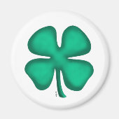 Lucky 4 Leaf Irish Closed Rundmagnet Magnet (Vorne)