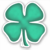 Lucky 4 Leaf Irish Clou extra sm Umriss Aufkleber (Vorderseite)