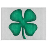 Lucky 4 Leaf Irish Clou Glas Schneidebrett (Vorderseite)