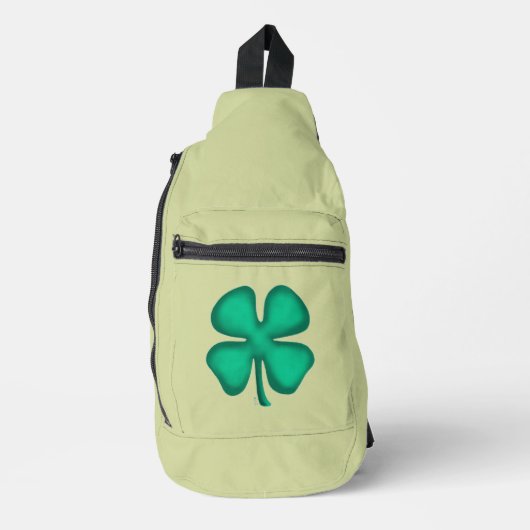 Lucky 4 Leaf Irish Clou hellgrüner Rucksack (Vorderseite)