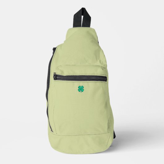 Lucky 4 Leaf Irish Clou hellgrüner Rucksack (Vorderseite)