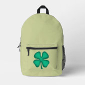 Lucky 4 Leaf Irish Clou hellgrüner Rucksack (Vorderseite)