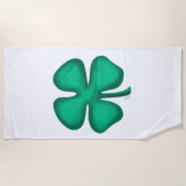 Lucky 4 Leaf Irish Clou Strandtuch (Vorderseite)