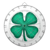 Lucky 4 Leaf Irish Clou weiße Dartboard Dartscheibe (vorne)