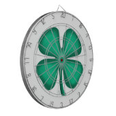 Lucky 4 Leaf Irish Clou weiße Dartboard Dartscheibe (Vorderseite Links)