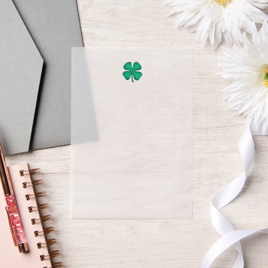 Lucky 4 Leaf Irish Cloud Vellum Papers Pergament Einladungen (Hochzeit)