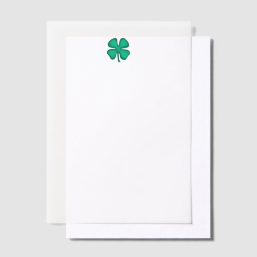 Lucky 4 Leaf Irish Cloud Vellum Papers Pergament Einladungen (Versetzt)