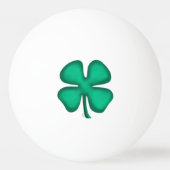 Lucky 4 Leaf Irish Clover 3-Sterne Tischtennisball (Vorderseite)