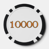 Lucky 4 Leaf Irish Clover bg 10K Stripe Poker Chip (Rückseite)