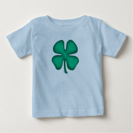 Lucky 4 Leaf Irish Clover Blue Baby T - Shirt