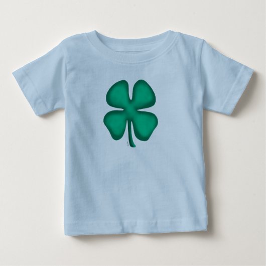 Lucky 4 Leaf Irish Clover Blue Baby T - Shirt (Vorderseite)