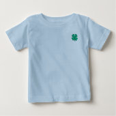 Lucky 4 Leaf Irish Clover Blue Baby T - Shirt