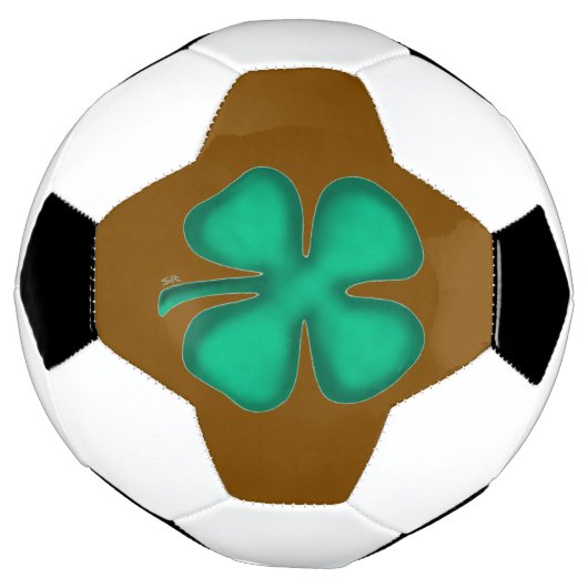Lucky 4 Leaf Irish Clover braune Fußball (Gedreht)