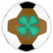 Lucky 4 Leaf Irish Clover braune Fußball (Vorderseite)