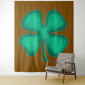 Lucky 4 Leaf Irish Clover brown tapestry Wandteppich (Beispiel)