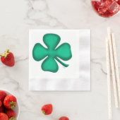 Lucky 4 Leaf Irish Clover Cocktail Serviette (Beispiel)