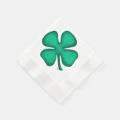 Lucky 4 Leaf Irish Clover Cocktail Serviette (Ecke)