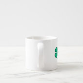 Lucky 4 Leaf Irish Clover Espresso Tasse (Rückseite)