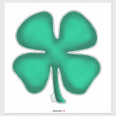 Lucky 4 Leaf Irish Clover Extra lg Kontur Aufklebe Aufkleber (Blatt)