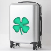 Lucky 4 Leaf Irish Clover Extra lg Kontur Aufklebe Aufkleber (Koffer)