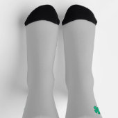 Lucky 4 Leaf Irish Clover graue Premiumsocken Socken (Oben)