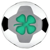 Lucky 4 Leaf Irish Clover grauer Fußball (Gedreht)