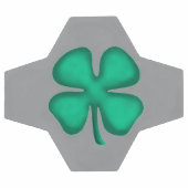 Lucky 4 Leaf Irish Clover grauer Fußball (Flach)