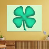 Lucky 4 Leaf Irish Clover grüne Leinwand drucken (Insitu (Wohnzimmer))