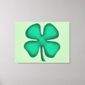 Lucky 4 Leaf Irish Clover grüne Leinwand drucken (Vorderseite)