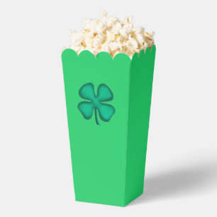 Lucky 4 Leaf Irish Clover grüne Popcornboxen Geschenkschachtel