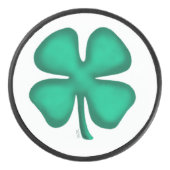 Lucky 4 Leaf Irish Clover Hockey Puck (Vorderseite)
