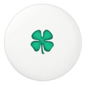 Lucky 4 Leaf Irish Clover Keramik Knopf Keramikknauf (Vorderseite)