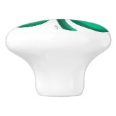 Lucky 4 Leaf Irish Clover Keramik Knopf Keramikknauf (Seitenansicht)